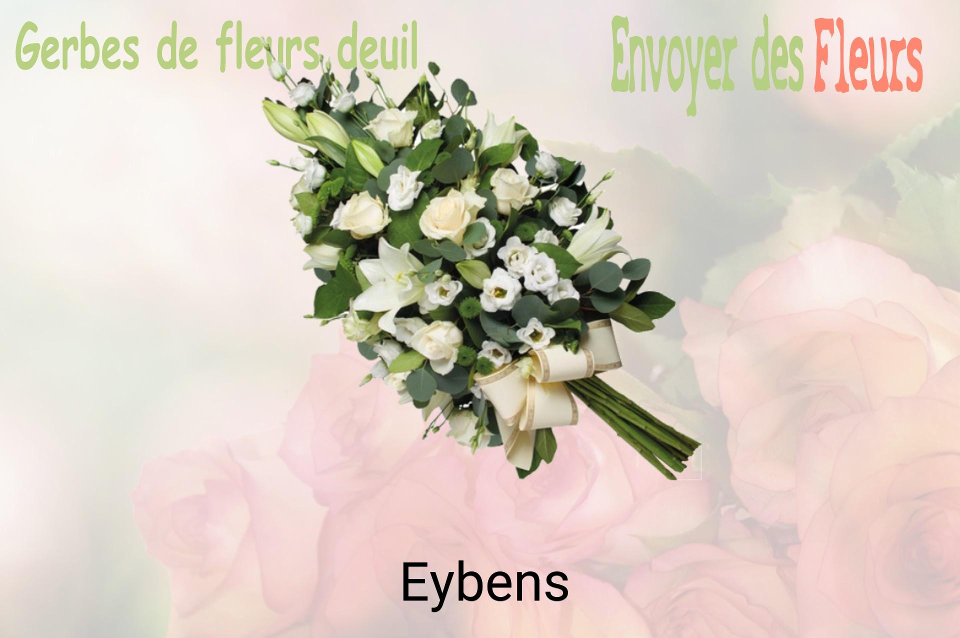 Gerbe de fleurs de deuil livrée à Eybens